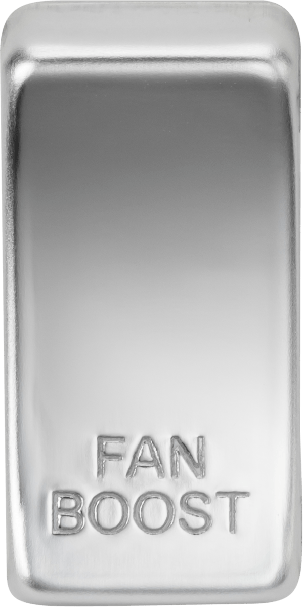 Knightsbridge MLA GDBOOSTPC Switch cover marked "FAN BOOST" - Polished Chrome - Knightsbridge MLA - Falcon Electrical UK