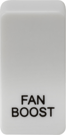 Knightsbridge MLA GDBOOSTU Switch cover marked "FAN BOOST" - White - Knightsbridge MLA - Falcon Electrical UK