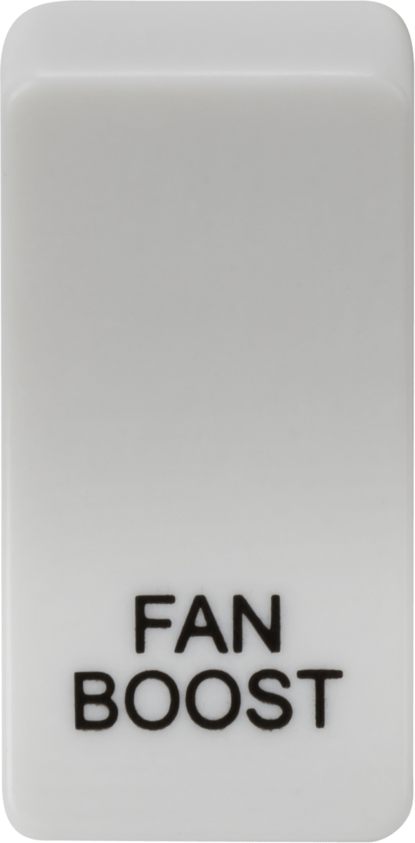 Knightsbridge MLA GDBOOSTU Switch cover marked "FAN BOOST" - White - Knightsbridge MLA - Falcon Electrical UK