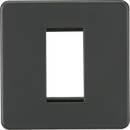 Knightsbridge MLA SF1GAT Screwless 1G Modular Faceplate - Anthracite - Knightsbridge MLA - Falcon Electrical UK
