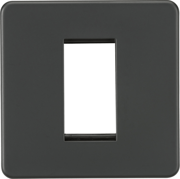 Knightsbridge MLA SF1GAT Screwless 1G Modular Faceplate - Anthracite - Knightsbridge MLA - Falcon Electrical UK