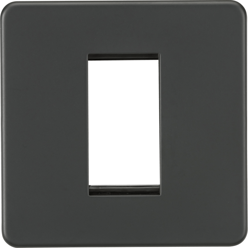 Knightsbridge MLA SF1GAT Screwless 1G Modular Faceplate - Anthracite - Knightsbridge MLA - Falcon Electrical UK