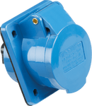 Knightsbridge MLA IN009 240V IP44 16A Angled Panel Mount Socket 2P+E - Knightsbridge MLA - Falcon Electrical UK