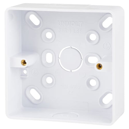 Univolt SFR1-LSF Single 32mmDeep Surface Box - Round Edges