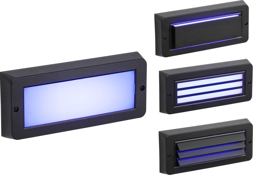 Mla Led Knightsbridge MLA BL5BLBK 230V IP65 5W Blue LED Surface Mount Brick ...