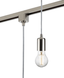 Knightsbridge MLA TRK8270BC 230V 1.8M E27 Contemporary Track Pendant - Brushed Chrome - Knightsbridge MLA - Falcon Electrical UK
