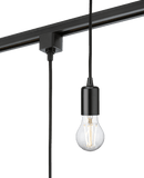Knightsbridge MLA TRK8270BK 230V 1.8M E27 Contemporary Track Pendant - Black - Knightsbridge MLA - Falcon Electrical UK