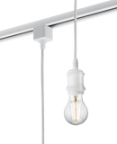 Knightsbridge MLA TRK8271W 230V 1.8M E27 Vintage Track Pendant - White - Knightsbridge MLA - Falcon Electrical UK