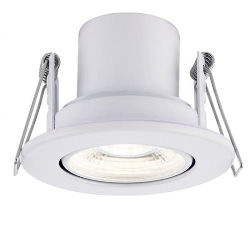 Saxby 78521 ShieldECO 800 Tilt 8.5W Cool White, White plate - Saxby - Falcon Electrical UK