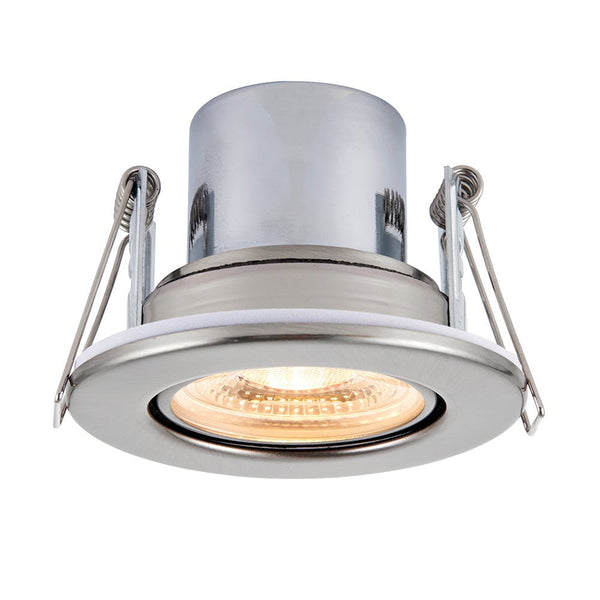 Saxby 78522 ShieldECO 800 Tilt 8.5W Warm White, Satin nickel plate - Saxby - Falcon Electrical UK