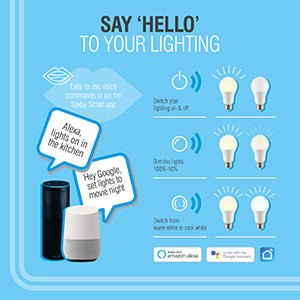 Saxby 79305 Orbital Smart IP65 9W CCT, Matt White - Saxby - Falcon Electrical UK