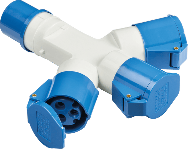 Knightsbridge MLA IN0010 240V IP44 16A 2P+E 3 Way Splitter - Knightsbridge MLA - Falcon Electrical UK