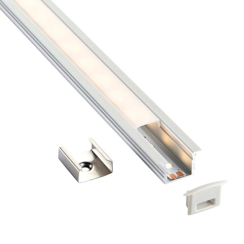 Saxby 80499 Rigel Recessed 2m Aluminium Profile-Extrusion Sliver - Saxby - Falcon Electrical UK