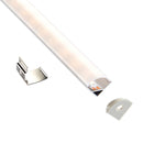 Saxby 80501 Rigel Corner 2m Aluminium Profile-Extrusion Sliver - Saxby - Falcon Electrical UK