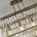 Searchlight 8095-5AB Victoria 5Lt Oval Pendant - Antique Brass & Clear Crystal - Searchlight - Falcon Electrical UK