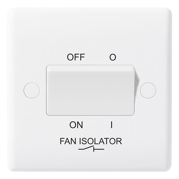 BG 815 Nexus Moulded White 3 Pole Fan Isolator 10AX Switch - BG - Falcon Electrical UK