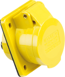 Knightsbridge MLA IN004 110V IP44 16A Angled Panel Mount Socket 2P+E - Knightsbridge MLA - Falcon Electrical UK