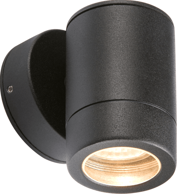 Knightsbridge MLA WALL1LBK 230V IP65 Aluminium Powder Coated Black Fixed GU10 35W Fitting - Knightsbridge MLA - Falcon Electrical UK