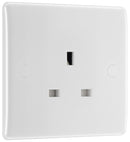 BG 823 White Nexus Moulded Single Unswitched 13A Power Socket - BG - Falcon Electrical UK