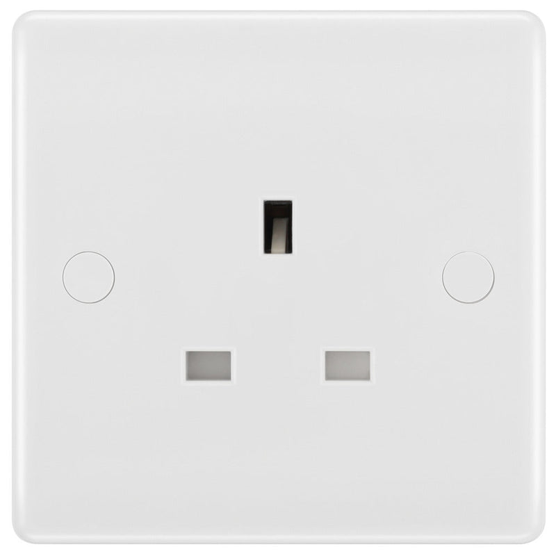 BG 823 White Nexus Moulded Single Unswitched 13A Power Socket