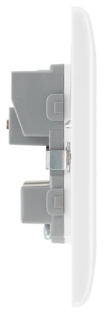 BG 823 White Nexus Moulded Single Unswitched 13A Power Socket - BG - Falcon Electrical UK