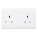 BG 824 White Nexus Moulded Double Unswitched 13A Power Socket - BG - Falcon Electrical UK