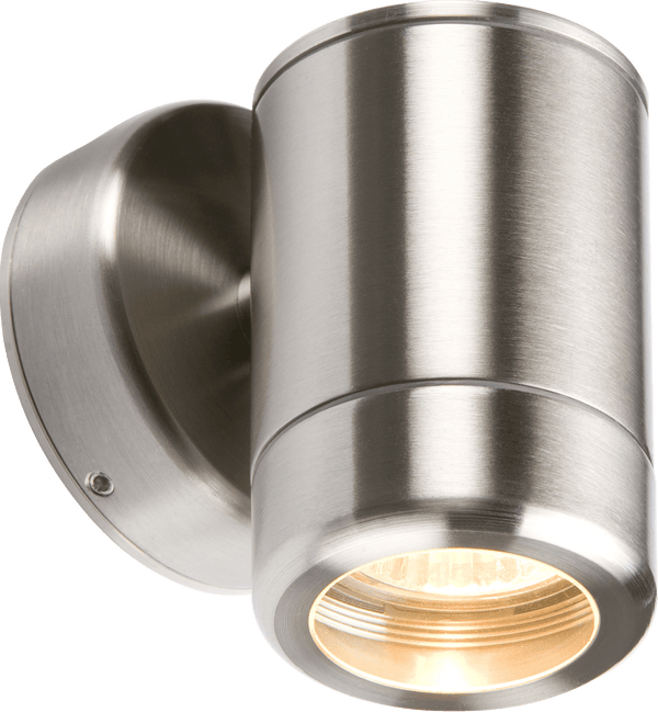 Knightsbridge MLA WALL1 230V IP65 Stainless Steel Single Fixed GU10 35W Fitting - Knightsbridge MLA - Falcon Electrical UK