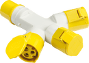 Knightsbridge MLA IN005 110V IP44 16A 2P+E 3 Way Splitter - Knightsbridge MLA - Falcon Electrical UK