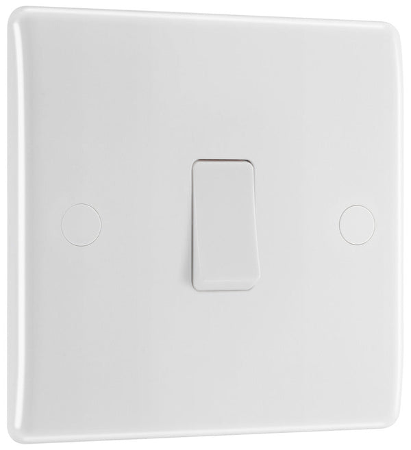 BG 830 White Nexus Moulded Single Switch, 20A - BG - Falcon Electrical UK