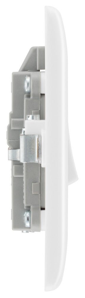 BG 830 White Nexus Moulded Single Switch, 20A - BG - Falcon Electrical UK