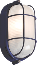 Knightsbridge MLA TPOV60B 230V IP54 60W Black Oval Bulkhead with wire Guard and Glass Diffuser - Knightsbridge MLA - Falcon Electrical UK