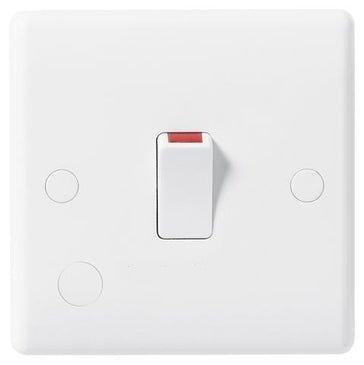 BG 832 White Nexus Moulded Single Switch with Flex Outlet, 20A - BG - Falcon Electrical UK