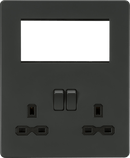 Knightsbridge MLA SFR194AT Screwless Small Multimedia Combination Plate - Anthracite - Knightsbridge MLA - Falcon Electrical UK