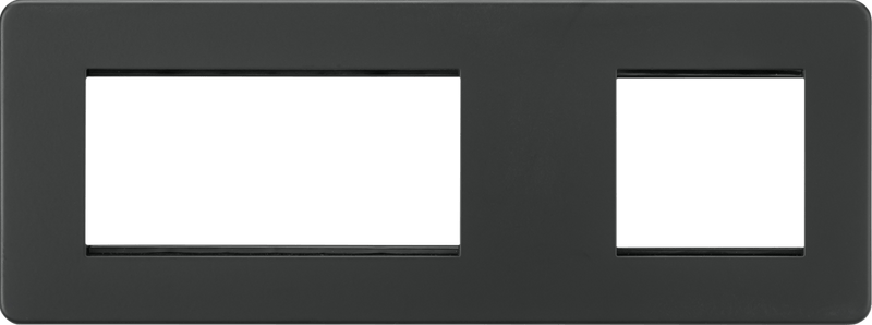 Knightsbridge MLA SF6GAT Screwless 6G Modular Faceplate (2G + 4G) - Anthracite - Knightsbridge MLA - Falcon Electrical UK