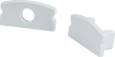 Knightsbridge MLA 1MSURWCAP Aluminium Surface Mount Profile End Caps - White - Knightsbridge MLA - Falcon Electrical UK