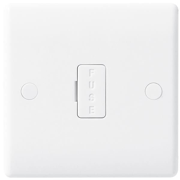 BG 854 White Nexus Moulded Unswitched 13A, Double Pole, Fused Connection Unit - BG - Falcon Electrical UK