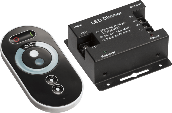 Knightsbridge MLA LEDFRA7 12V / 24V RF Controller and Touch Remote - Dimmer Single Colour - Knightsbridge MLA - Falcon Electrical UK