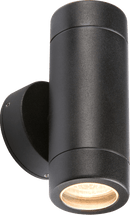 Knightsbridge MLA WALL2LBK IP65 35W GU10 Aluminium Black Powder-coated Up/Down Wall Light - Knightsbridge MLA - Falcon Electrical UK