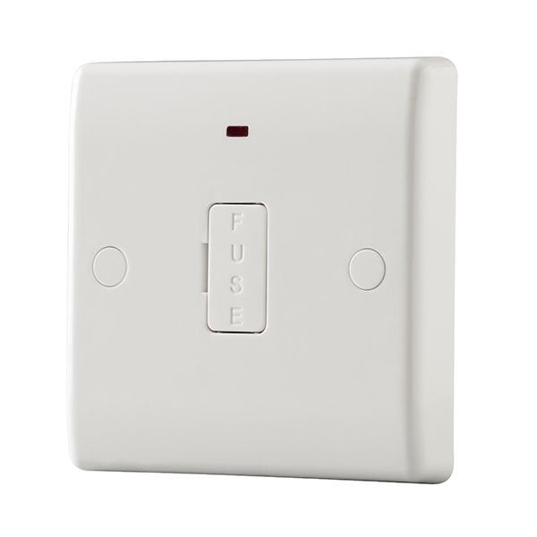 BG 856 White Nexus Moulded Unswitched 13A, Double Pole, Fused Connection Unit with Neon - BG - Falcon Electrical UK