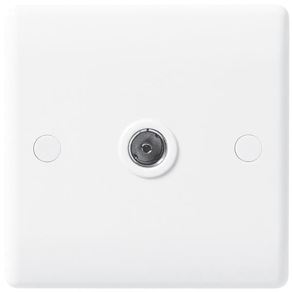 BG 860 Nexus White Moulded 2-Gang Co-axial Socket - BG - Falcon Electrical UK