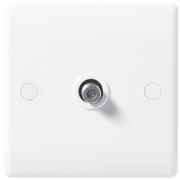 BG 864 Nexus White Moulded Satellite Socket - BG - Falcon Electrical UK