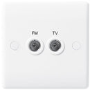 BG 866 Nexus White Moulded Diplex Socket (TV+FM) - BG - Falcon Electrical UK