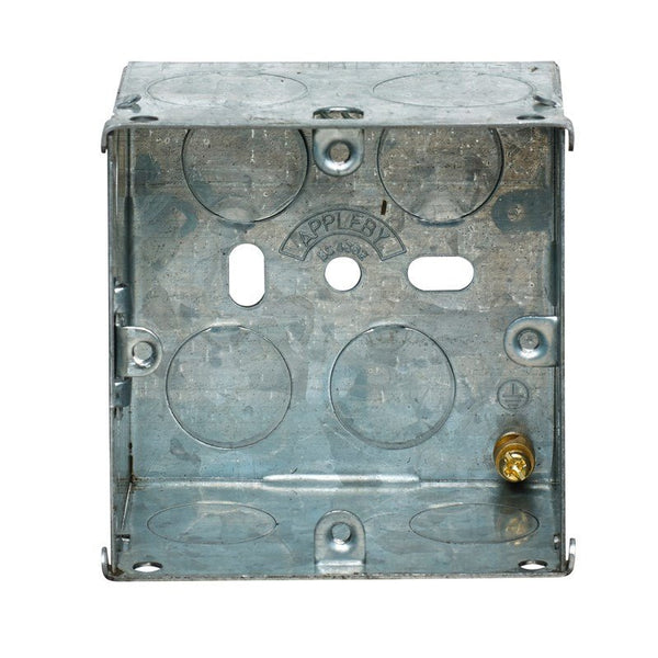 Appleby SB618 Single 47mm Deep Flush Metal Back Box - Appleby - Falcon Electrical UK