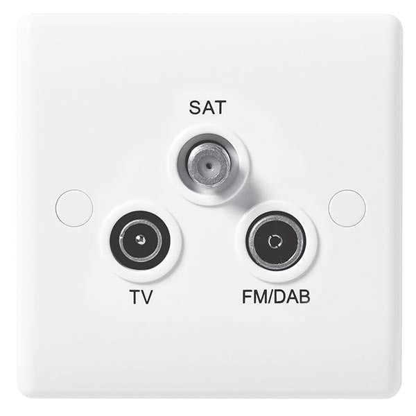 BG 867 Nexus White Moulded Triplex Socket (TV+FM+SAT) - BG - Falcon ...