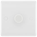 BG 881 Nexus White Moulded Intelligent 400W 1-Gang Dimmer Switch, 2-Way Push On-Off - BG - Falcon Electrical UK
