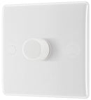 BG 881 Nexus White Moulded Intelligent 400W 1-Gang Dimmer Switch, 2-Way Push On-Off - BG - Falcon Electrical UK
