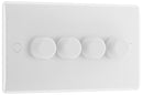 BG 884 Nexus White Moulded Intelligent 400W 4-Gang Dimmer Switch, 2-Way Push On-Off - BG - Falcon Electrical UK