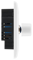BG 882 Nexus White Moulded Intelligent 400W 2-Gang Dimmer Switch, 2-Way Push On-Off - BG - Falcon Electrical UK