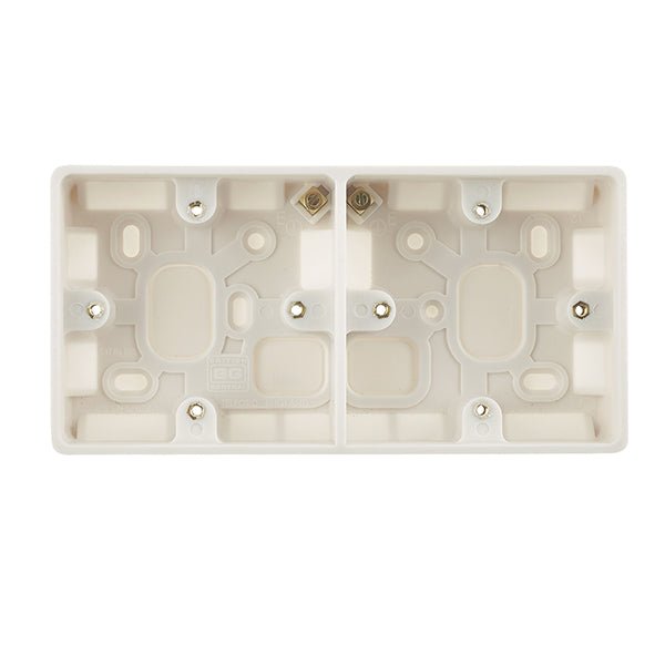 BG 896 White Nexus Moulded Dual Surface Pattress 37mm - BG - Falcon Electrical UK