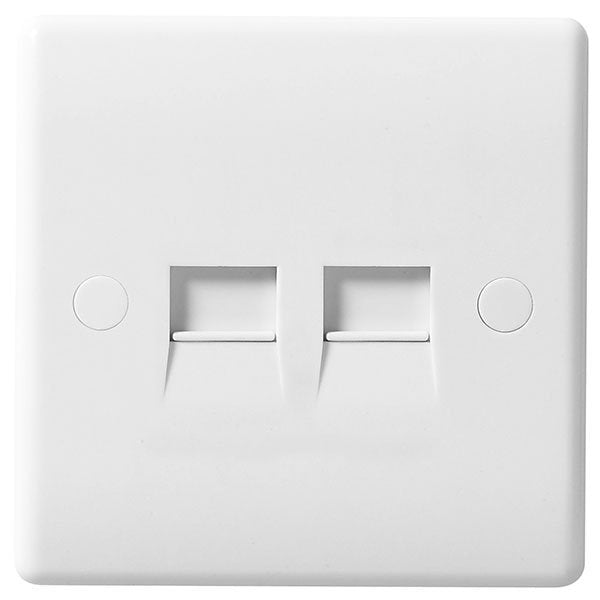 BG 8BTM-2 2 Gang Telephone Socket (Master) - BG - Falcon Electrical UK